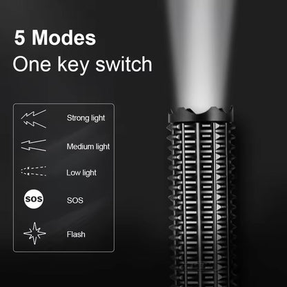 🔥Holiday Sale 50%🔥Super-bright LED self-defense flashlight